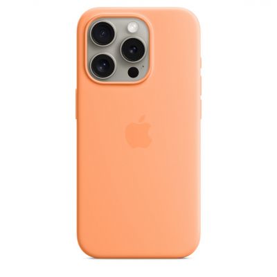 Чехол Silicone Case c MagSafe iPhone 15 Pro Max, "Orange Sorbet"