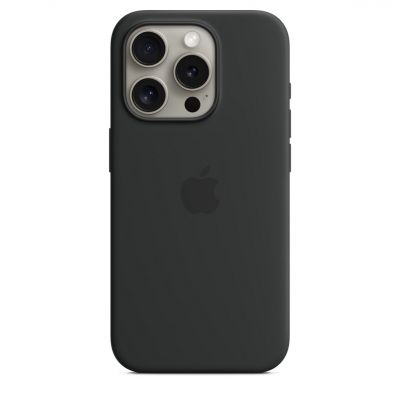Чехол Silicone Case c MagSafe iPhone 15 Pro Max, "Black"