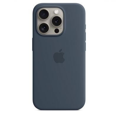 Чехол Silicone Case c MagSafe iPhone 15 Pro Max, "Storm Blue"