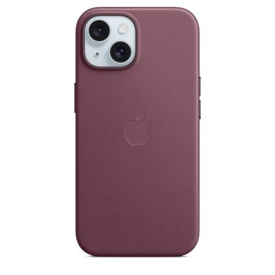 Накладка Apple FineWoven Case с MagSafe для iPhone 15, бордовый