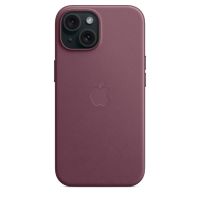 Накладка Apple FineWoven Case с MagSafe для iPhone 15, бордовый