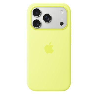Чехол силиконовый Silicone Case с MagSafe для iPhone 17 Pro, "Neon Yellow"