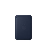 Кожаный кошелёк FineWoven с MagSafe для iPhone 16 Plus, тёмно-синий
