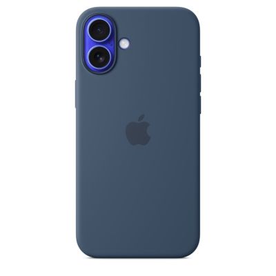 Чехол силиконовый Silicone Case с MagSafe для iPhone 16 Plus, "Denim"