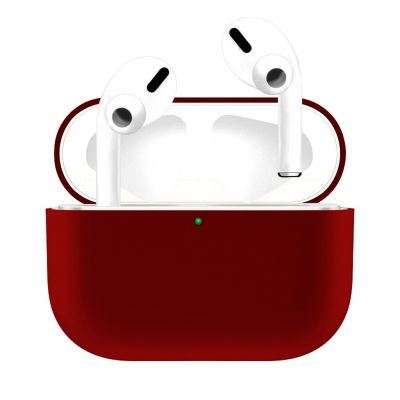 Бордовый силиконовый чехол для AirPods Pro 2