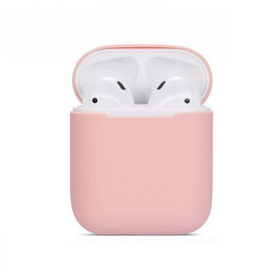 Cиликоновый чехол для AirPods 2 (Пудровый)