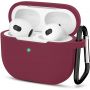 Бордовый силиконовый чехол Protective Silicone для AirPods 3