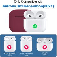 Бордовый силиконовый чехол Protective Silicone для AirPods 3