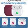 Бордовый силиконовый чехол Protective Silicone для AirPods 3