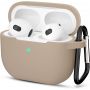 Молочный силиконовый чехол Protective Silicone для AirPods 3