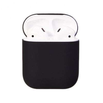 Чехол Soft Touch для AirPods 2 (чёрный) 