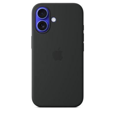Чехол силиконовый Silicone Case с MagSafe для iPhone 16, "Black"