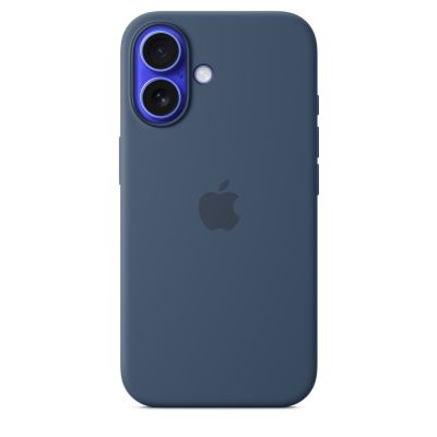 Чехол силиконовый Silicone Case с MagSafe для iPhone 16, "Denim"
