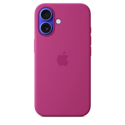 Чехол силиконовый Silicone Case с MagSafe для iPhone 16, "Fuchsia"
