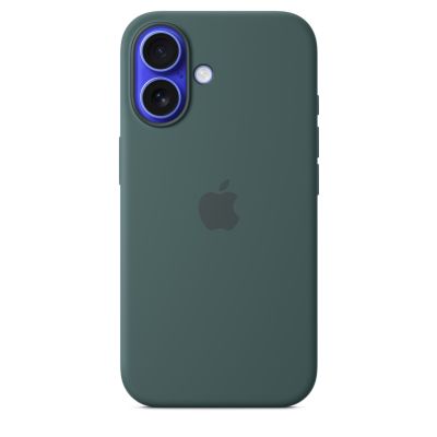 Чехол силиконовый Silicone Case с MagSafe для iPhone 16, "Lake Green"