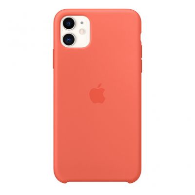 Чехол для iPhone 11 Silicone Case силиконовый оранжевый