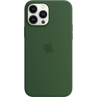 Чехол Silicone Case для iPhone 13 Pro Max, cиликон, "клевер"