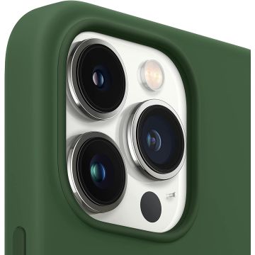 Чехол Silicone Case для iPhone 13 Pro Max, cиликон, "клевер"