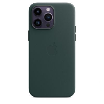 Кожаный чехол для iPhone 14 Pro Max с MagSafe - Зелёный