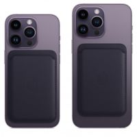 Кожаный кошелек для iPhone 14 Pro Max с MagSafe - Чёрный