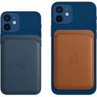 Кожаный чехол-бумажник Apple MagSafe для iPhone 12 / 12 Pro, чёрный