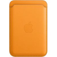 Кожаный чехол-бумажник Apple MagSafe для iPhone 12 / 12 Pro, «золотой апельсин»