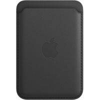 Кожаный чехол-бумажник Apple MagSafe для iPhone 12 / 12 Pro, чёрный