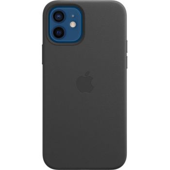 Чехол Leather Case для iPhone 12/12 Pro, кожа, чёрный
