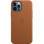 Чехол Leather Case для iPhone 12/12 Pro, кожа, золотисто-коричневый