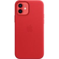 Чехол Leather Case для iPhone 12/12 Pro, кожа, красный