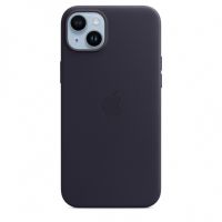 Кожаный чехол Leather Case для iPhone 14 - Чёрный