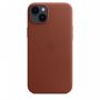 Кожаный чехол Leather Case для iPhone 14 - Коричневый
