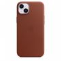 Кожаный чехол Leather Case для iPhone 14 - Коричневый