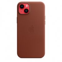 Кожаный чехол Leather Case для iPhone 14 - Коричневый