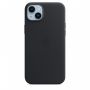 Кожаный чехол Leather Case для iPhone 14 - "Тёмная ночь"