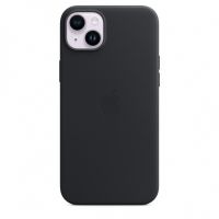 Кожаный чехол Leather Case для iPhone 14 - "Тёмная ночь"