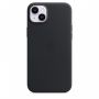 Кожаный чехол Leather Case для iPhone 14 - "Тёмная ночь"