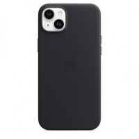 Кожаный чехол Leather Case для iPhone 14 - "Тёмная ночь"
