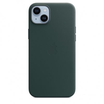 Кожаный чехол Leather Case для iPhone 14 Plus, - Зелёный