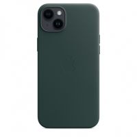 Кожаный чехол Leather Case для iPhone 14 - Зелёный
