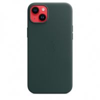 Кожаный чехол Leather Case для iPhone 14 - Зелёный