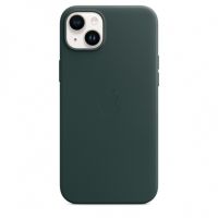 Кожаный чехол Leather Case для iPhone 14 - Зелёный