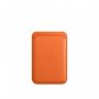 Кожаный кошелёк для iPhone 14 с MagSafe - Оранжевый