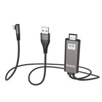 Кабель Hoco UA14 HDTV Lightning - HDMI Full HD 1080P, 2 метра, чёрный