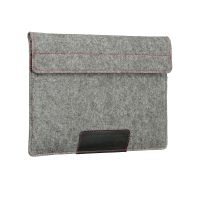 Чехол-конверт с карманом Alexander для MacBook Air 15'', войлок и кожа, светло-серый