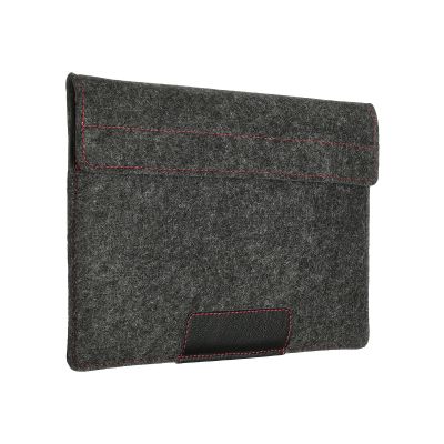 Чехол-конверт с карманом Alexander для MacBook Pro 14", войлок и кожа, тёмно-серый