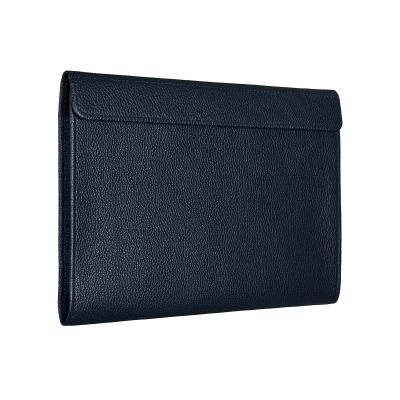 Чехол-конверт Alexander для MacBook Pro 14", кожа, классика, тёмно-синий