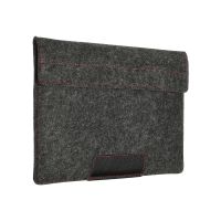 Чехол-конверт в карманом Alexander для MacBook Pro 16", войлок и кожа, тёмно-серый