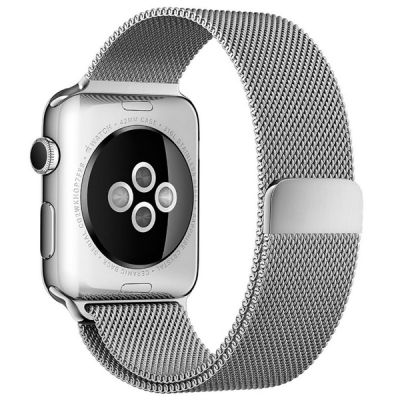 Ремешок Миланский Mokka Milanese Loop Silver для Apple Watch 42/44/45 мм