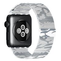 Ремешок Миланский Mokka Milanese Khaki для Apple Watch 42/44/45 мм (белый)